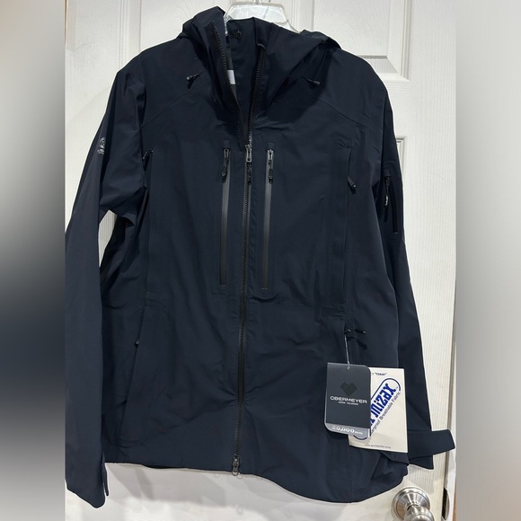 Obermeyer Women's Size 16 Highlands Shell Ski Jacket Black Snowboard Two-Way NWT - Picture 1 of 9